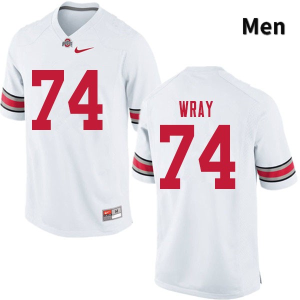 Ohio State Buckeyes Max Wray Men's #74 White Authentic Stitched College Football Jersey